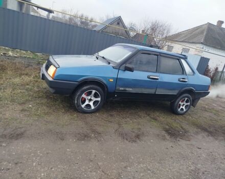 Синий ВАЗ 21099, объемом двигателя 1 л и пробегом 1 тыс. км за 851 $, фото 1 на Automoto.ua