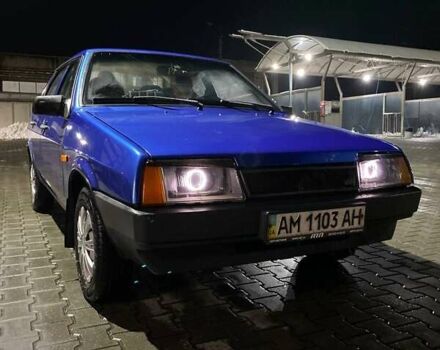 Синий ВАЗ 21099, объемом двигателя 1.5 л и пробегом 400 тыс. км за 1700 $, фото 1 на Automoto.ua