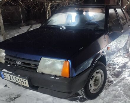 Синий ВАЗ 21099, объемом двигателя 1.5 л и пробегом 100 тыс. км за 1399 $, фото 1 на Automoto.ua