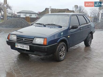 Синий ВАЗ 21099, объемом двигателя 1.5 л и пробегом 200 тыс. км за 1750 $, фото 1 на Automoto.ua