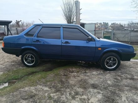 Синий ВАЗ 21099, объемом двигателя 1 л и пробегом 94 тыс. км за 2750 $, фото 1 на Automoto.ua