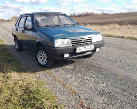 Зеленый ВАЗ 21099, объемом двигателя 1 л и пробегом 2 тыс. км за 1400 $, фото 1 на Automoto.ua