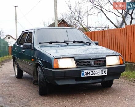 Зеленый ВАЗ 21099, объемом двигателя 1.5 л и пробегом 220 тыс. км за 1500 $, фото 1 на Automoto.ua