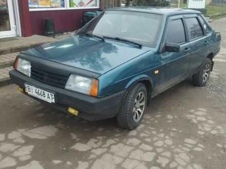 Зеленый ВАЗ 21099, объемом двигателя 1.5 л и пробегом 200 тыс. км за 1050 $, фото 1 на Automoto.ua