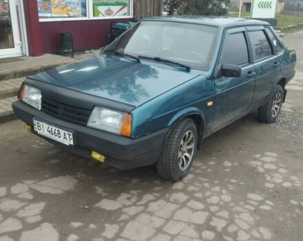 Зеленый ВАЗ 21099, объемом двигателя 1.5 л и пробегом 200 тыс. км за 1050 $, фото 1 на Automoto.ua