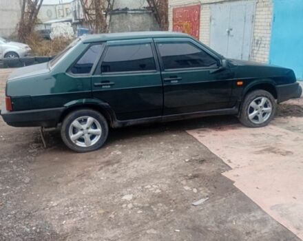 Зеленый ВАЗ 21099, объемом двигателя 1 л и пробегом 150 тыс. км за 1500 $, фото 1 на Automoto.ua
