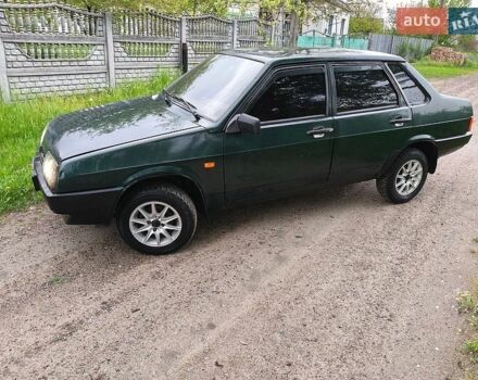 Зеленый ВАЗ 21099, объемом двигателя 1.45 л и пробегом 300 тыс. км за 1400 $, фото 1 на Automoto.ua