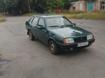 Зеленый ВАЗ 21099, объемом двигателя 1.5 л и пробегом 200 тыс. км за 1130 $, фото 1 на Automoto.ua