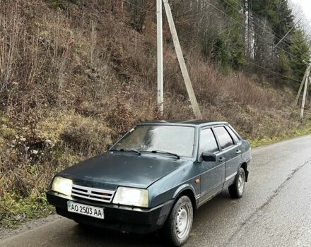 Зеленый ВАЗ 21099, объемом двигателя 1.5 л и пробегом 70 тыс. км за 550 $, фото 1 на Automoto.ua