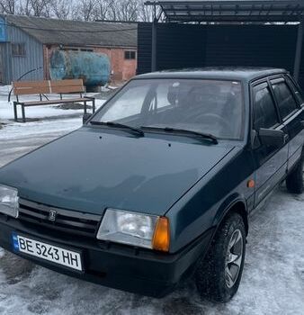 Зеленый ВАЗ 21099, объемом двигателя 1.5 л и пробегом 248 тыс. км за 1500 $, фото 1 на Automoto.ua