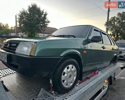 Зеленый ВАЗ 21099, объемом двигателя 1.6 л и пробегом 189 тыс. км за 599 $, фото 1 на Automoto.ua