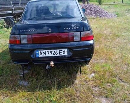 Черный ВАЗ 2110, объемом двигателя 1.6 л и пробегом 267 тыс. км за 1800 $, фото 1 на Automoto.ua