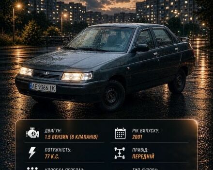 Серый ВАЗ 2110, объемом двигателя 1.5 л и пробегом 212 тыс. км за 1500 $, фото 1 на Automoto.ua
