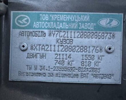 Серый ВАЗ 2111, объемом двигателя 1.6 л и пробегом 57 тыс. км за 3100 $, фото 19 на Automoto.ua