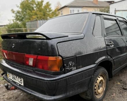 Черный ВАЗ 2115 Самара, объемом двигателя 1.6 л и пробегом 220 тыс. км за 950 $, фото 1 на Automoto.ua