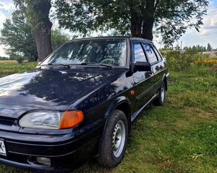Черный ВАЗ 2115 Самара, объемом двигателя 1.6 л и пробегом 200 тыс. км за 1700 $, фото 2 на Automoto.ua