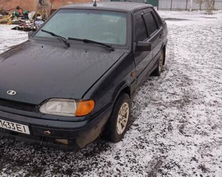 Черный ВАЗ 2115 Самара, объемом двигателя 1.5 л и пробегом 220 тыс. км за 1350 $, фото 1 на Automoto.ua