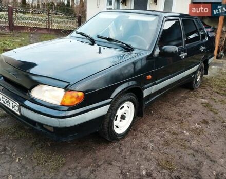 Черный ВАЗ 2115 Самара, объемом двигателя 1.5 л и пробегом 130 тыс. км за 1750 $, фото 1 на Automoto.ua
