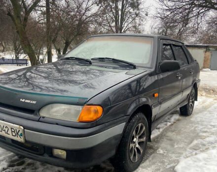 Черный ВАЗ 2115 Самара, объемом двигателя 1.5 л и пробегом 200 тыс. км за 2100 $, фото 1 на Automoto.ua