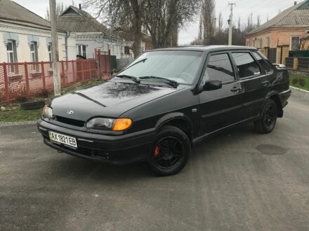 Черный ВАЗ 2115 Самара, объемом двигателя 1.6 л и пробегом 200 тыс. км за 1100 $, фото 1 на Automoto.ua