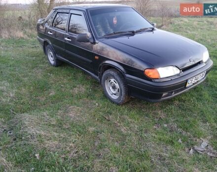 Черный ВАЗ 2115 Самара, объемом двигателя 1.6 л и пробегом 150 тыс. км за 1250 $, фото 1 на Automoto.ua