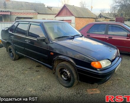Черный ВАЗ 2115 Самара, объемом двигателя 1.6 л и пробегом 200 тыс. км за 1300 $, фото 1 на Automoto.ua