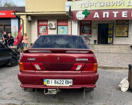 Красный ВАЗ 2115 Самара, объемом двигателя 1.6 л и пробегом 195 тыс. км за 1300 $, фото 1 на Automoto.ua