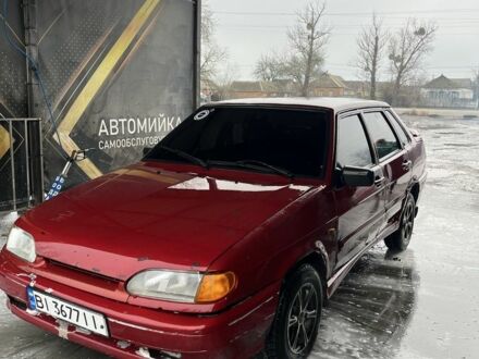 Красный ВАЗ 2115 Самара, объемом двигателя 1.6 л и пробегом 200 тыс. км за 1500 $, фото 1 на Automoto.ua