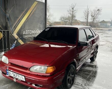 Красный ВАЗ 2115 Самара, объемом двигателя 1.6 л и пробегом 200 тыс. км за 1500 $, фото 1 на Automoto.ua