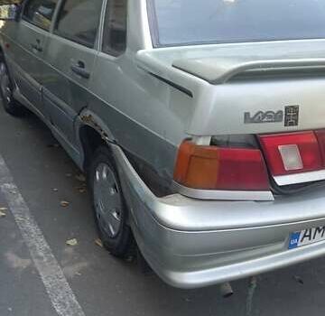 Серый ВАЗ 2115 Самара, объемом двигателя 1.5 л и пробегом 284 тыс. км за 1000 $, фото 4 на Automoto.ua