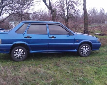 Синий ВАЗ 2115 Самара, объемом двигателя 1.6 л и пробегом 160 тыс. км за 1050 $, фото 1 на Automoto.ua