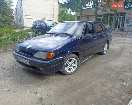 Синий ВАЗ 2115 Самара, объемом двигателя 1.5 л и пробегом 370 тыс. км за 750 $, фото 1 на Automoto.ua