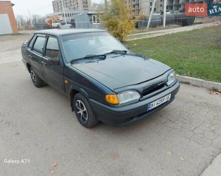 Синий ВАЗ 2115 Самара, объемом двигателя 1.5 л и пробегом 172 тыс. км за 1250 $, фото 1 на Automoto.ua