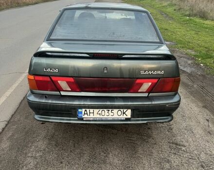 Зеленый ВАЗ 2115 Самара, объемом двигателя 1.6 л и пробегом 245 тыс. км за 952 $, фото 3 на Automoto.ua