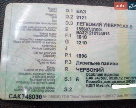 Червоний ВАЗ 2121 Нива, об'ємом двигуна 1.9 л та пробігом 100 тис. км за 3100 $, фото 1 на Automoto.ua