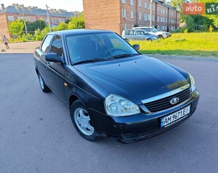 Черный ВАЗ 2170 Priora, объемом двигателя 1.6 л и пробегом 178 тыс. км за 2050 $, фото 1 на Automoto.ua