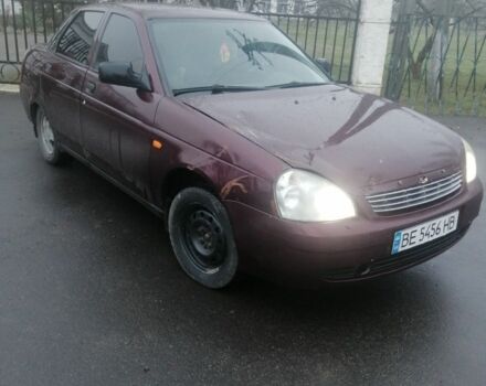 Красный ВАЗ 2170 Priora, объемом двигателя 1.6 л и пробегом 204 тыс. км за 1750 $, фото 4 на Automoto.ua