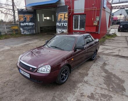 Красный ВАЗ 2170 Priora, объемом двигателя 1.6 л и пробегом 160 тыс. км за 4200 $, фото 1 на Automoto.ua