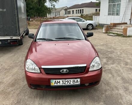 Красный ВАЗ 2170 Priora, объемом двигателя 1.6 л и пробегом 150 тыс. км за 1551 $, фото 1 на Automoto.ua