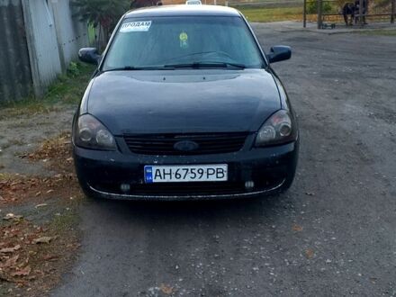 Черный ВАЗ Priora, объемом двигателя 1.6 л и пробегом 186 тыс. км за 2100 $, фото 1 на Automoto.ua