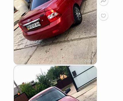 Красный ВАЗ Priora, объемом двигателя 1.6 л и пробегом 200 тыс. км за 2500 $, фото 1 на Automoto.ua