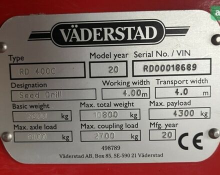 Вадерстад Репід, об'ємом двигуна 0 л та пробігом 0 тис. км за 69782 $, фото 9 на Automoto.ua