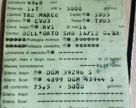 Веспа Другая, объемом двигателя 0 л и пробегом 0 тыс. км за 1872 $, фото 5 на Automoto.ua