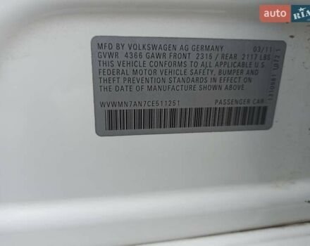 Белый Фольксваген CC / Passat CC, объемом двигателя 1.98 л и пробегом 254 тыс. км за 8600 $, фото 26 на Automoto.ua