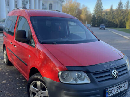 Красный Фольксваген Кадди, объемом двигателя 1.9 л и пробегом 246 тыс. км за 5900 $, фото 1 на Automoto.ua