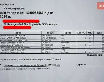 Черный Фольксваген Гольф Плюс, объемом двигателя 1.39 л и пробегом 265 тыс. км за 6900 $, фото 8 на Automoto.ua