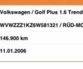 Фольксваген Гольф Плюс, объемом двигателя 1.6 л и пробегом 146 тыс. км за 6890 $, фото 1 на Automoto.ua