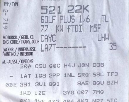 Серый Фольксваген Гольф Плюс, объемом двигателя 1.6 л и пробегом 150 тыс. км за 10500 $, фото 20 на Automoto.ua