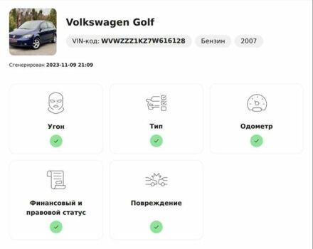 Синій Фольксваген Golf Plus, об'ємом двигуна 1.6 л та пробігом 201 тис. км за 7500 $, фото 7 на Automoto.ua