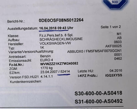 Белый Фольксваген Гольф, объемом двигателя 1.4 л и пробегом 181 тыс. км за 5570 $, фото 66 на Automoto.ua